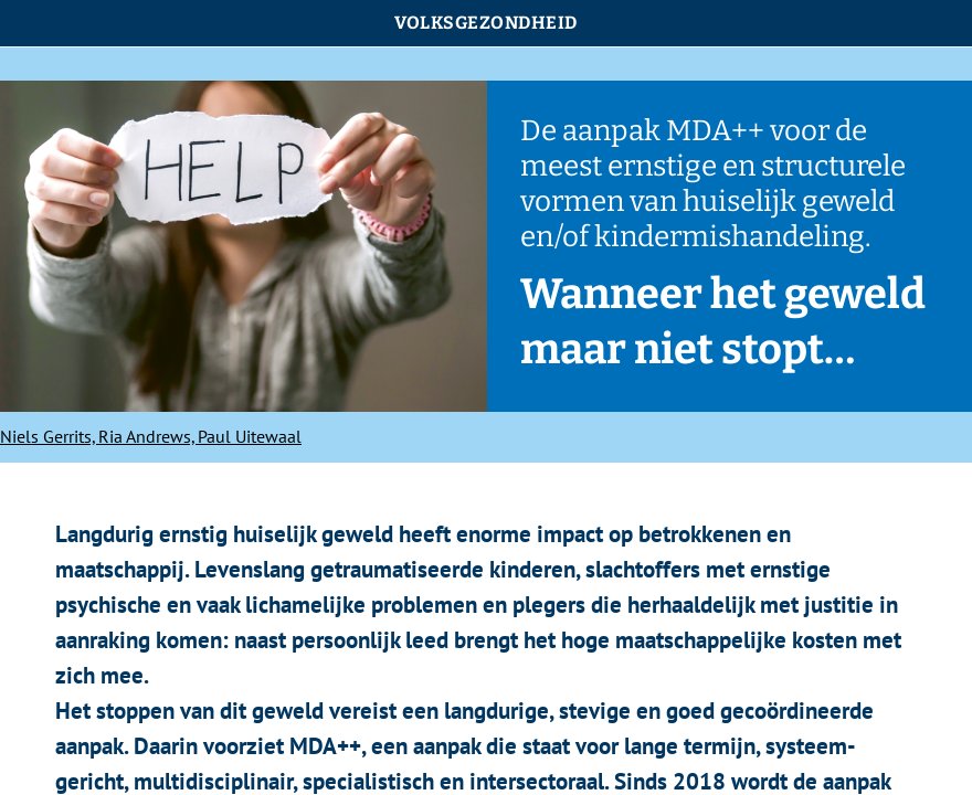 Sociale uitsluiting en de stapeling van gezondheidsproblemen in de G4